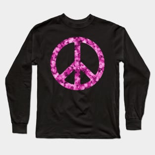 World Peace Sign Vibrant Art Graffiti Activist Long Sleeve T-Shirt